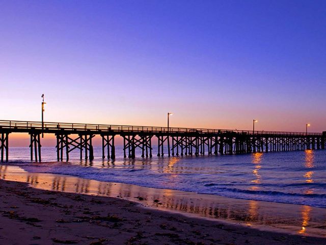 Goleta beach pier. Credit: Tony Mastres